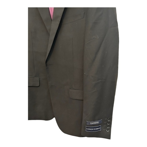 𝅺zanetti Porto suit wool blazer in black - Picture 4 of 10